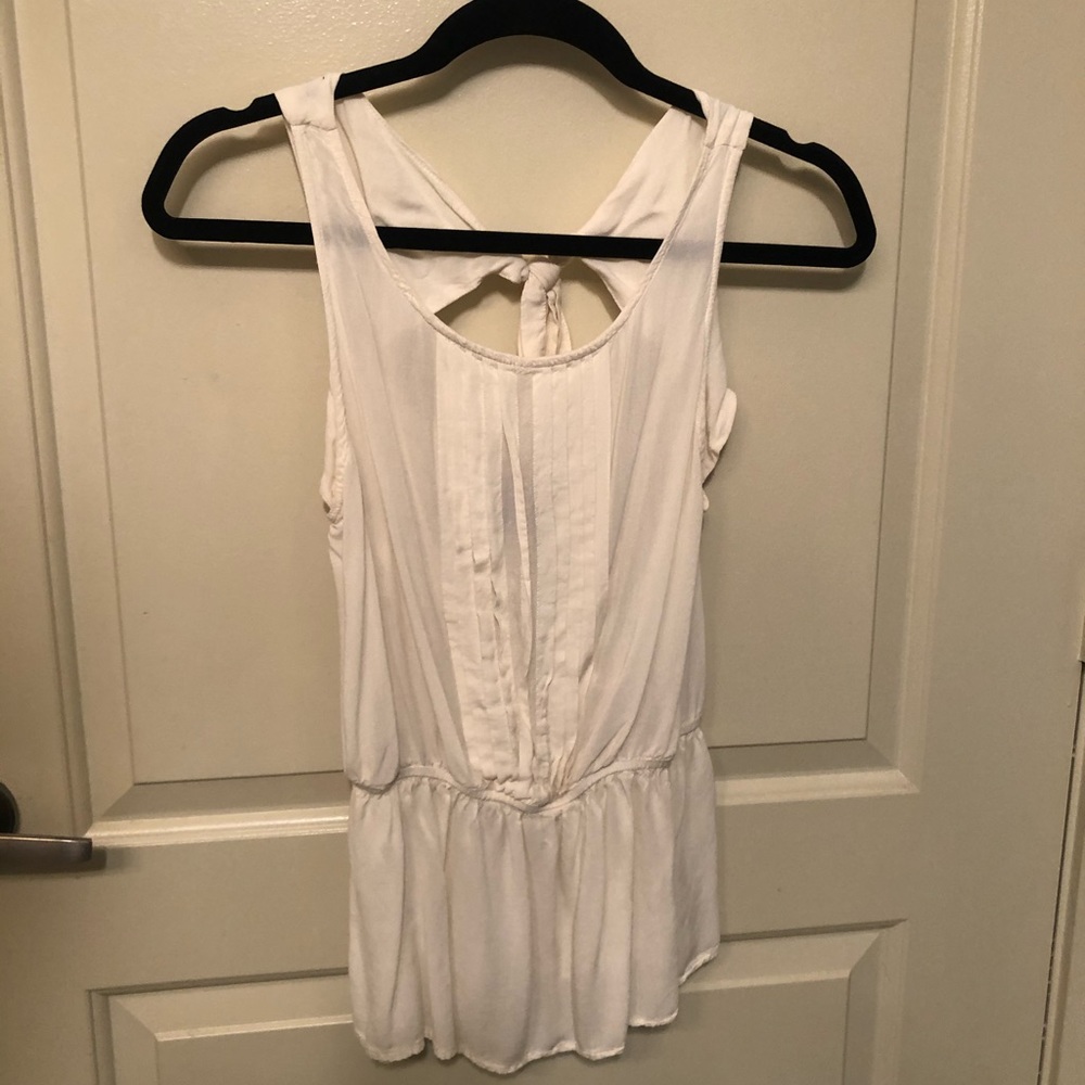 White flowy tank top